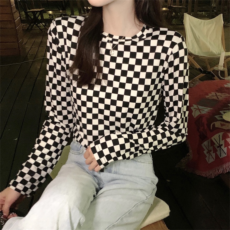 Áo thun ZHELIHANGFEI thiết kế dài tay cổ tròn in họa tiết ngựa vằn cá tính