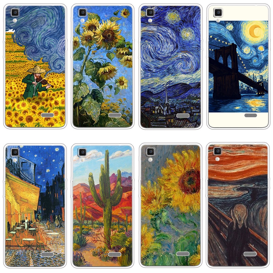 Ốp Điện Thoại Silicone Trong Suốt Chống Sốc In Hình Tranh Van Gogh Cho OPPO r7 r17 pro r7 plus / r17 pro r15 r15 pro