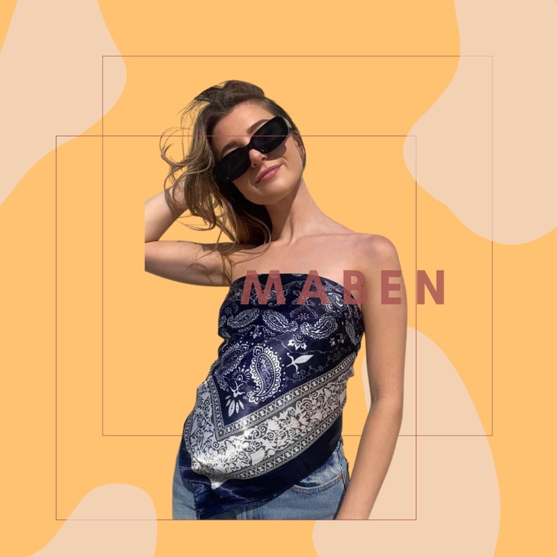 Khăn bandana size 90x90cm bandana đa năng - Maben