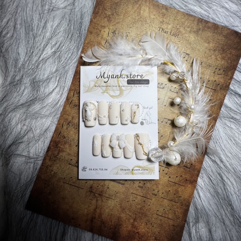 Nailbox thiết kế thiên thần nail cô dâu