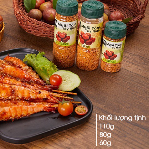 Muối tôm Tây Ninh Dh Foods 80g chấm hoa quả, rau củ