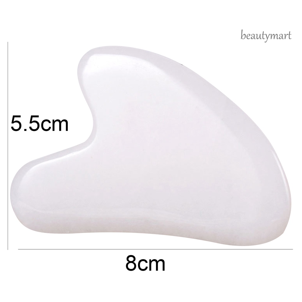 QTM_Guasha Board Heart-Shaped Lift Skin Synthetic Body Massage White Scraper Board for Face