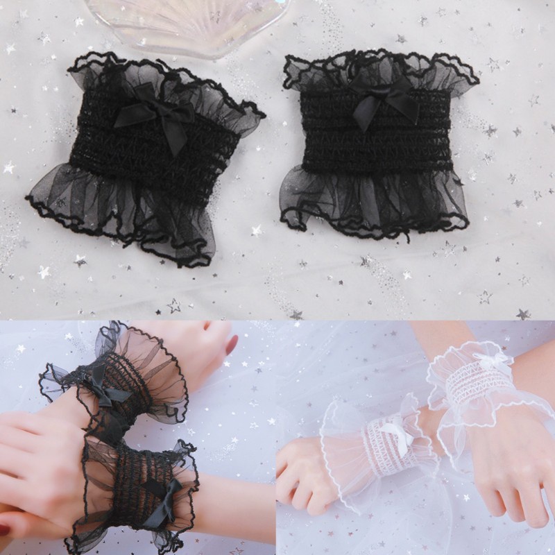 Vòng Đeo Cổ Tay Bằng Ren Thắt Nơ Màu Sắc Ngọt Ngào Phong Cách Lolita Nhật Bản Cho Nữ | BigBuy360 - bigbuy360.vn