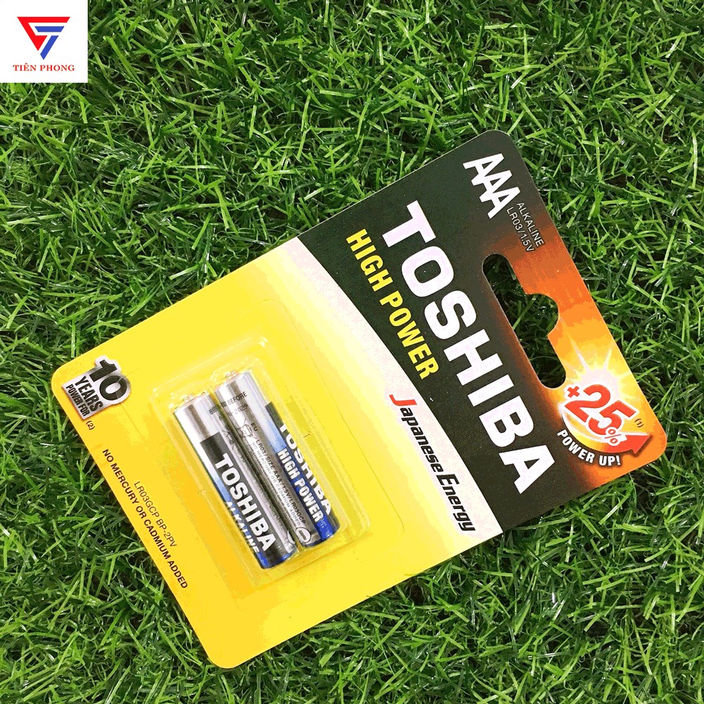 Pin đũa AAA Alkaline Toshiba chính hãng - Vỉ 2 viên