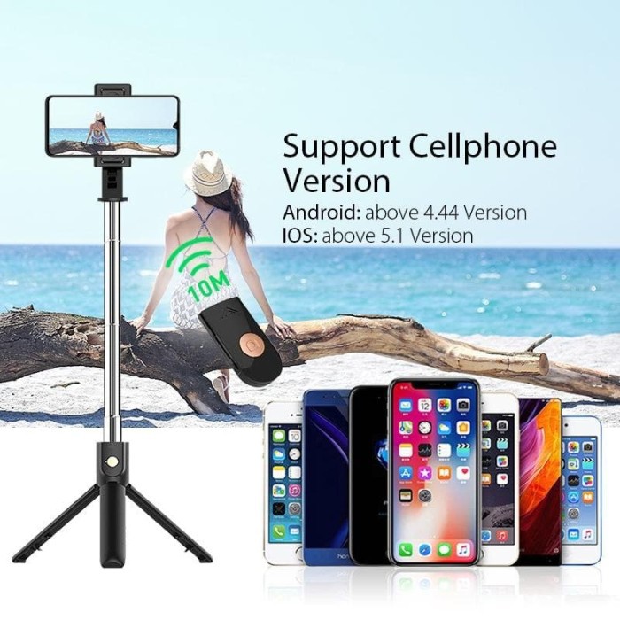 Gậy Tự Sướng Bluetooth Kèm Điều Khiển Từ Xa | BigBuy360 - bigbuy360.vn