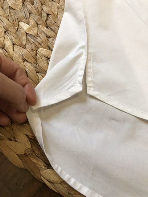 Áo sơ mi nữ trắng thêu tay nơ SHOJO