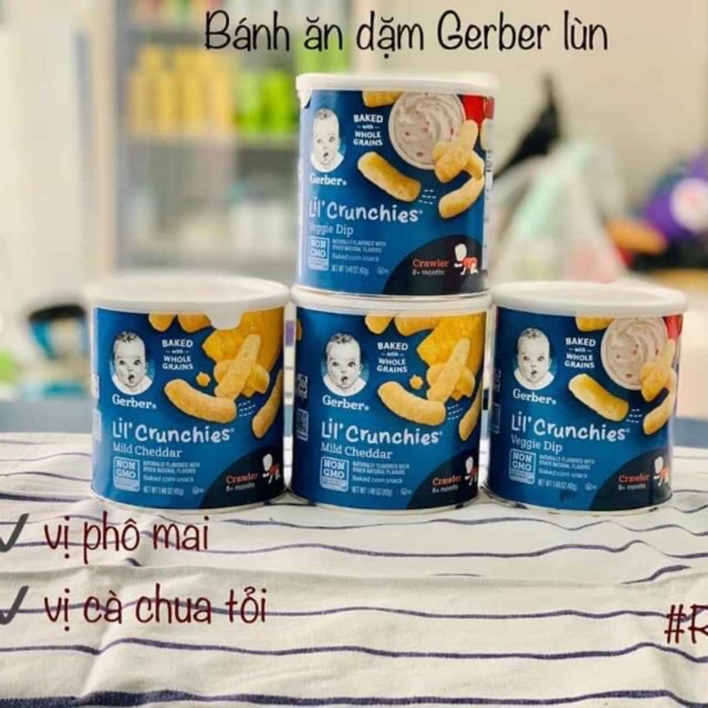 Bánh ăn dặm Gerber lùn