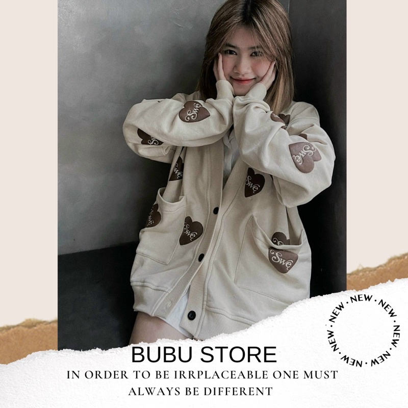 [HOT] Áo khoác cagidan trái tim nâu