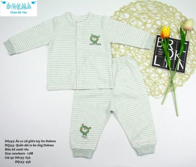 Bộ sơ sinh cài giữa Dokma