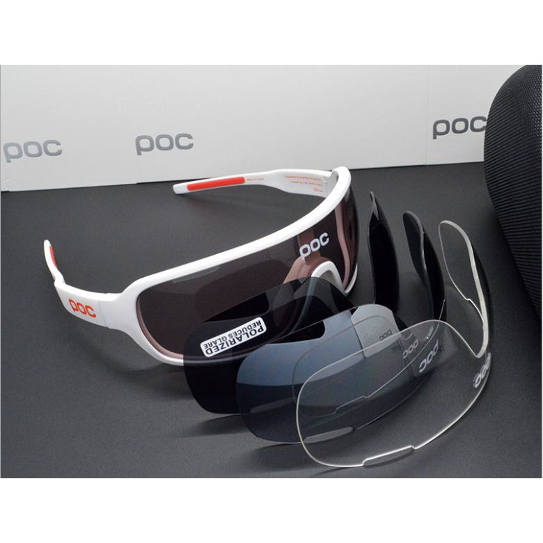 Kính thể thao POC chạy xe kèm theo 4 tròng kính thay thế