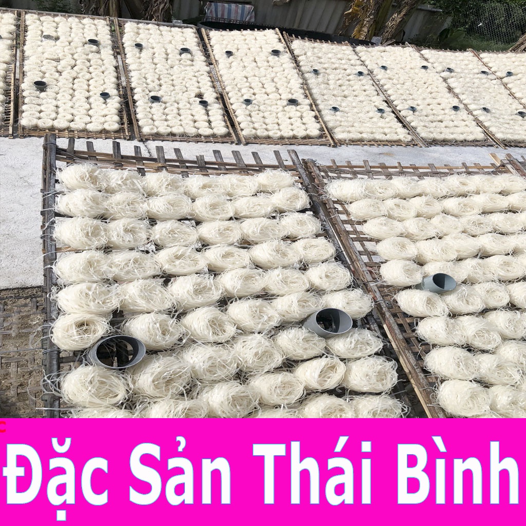 Bánh Đa  Quỳnh Côi -Mỳ Gạo Dặc Sản Thái Bình Sợi Nhỏ Túi 500g- 1kg