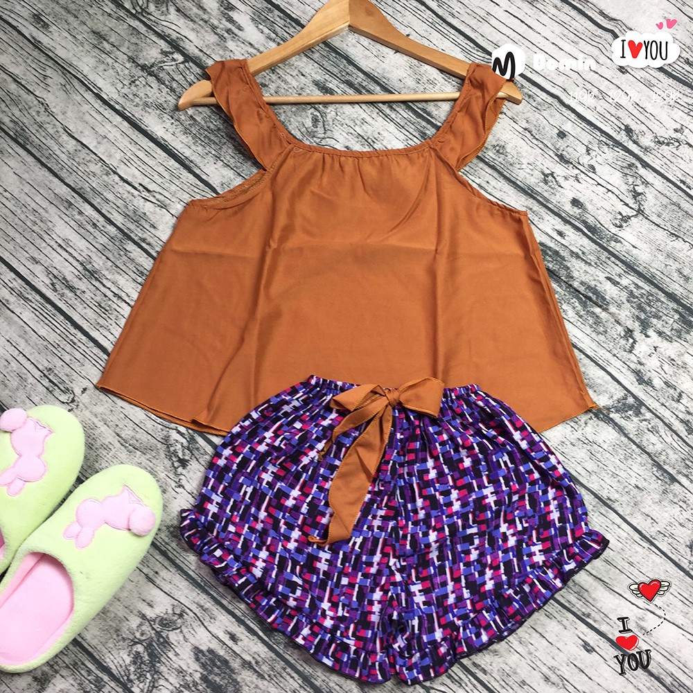 Đồ Bộ Mặc Nhà Ngắn Kiểu Cánh Tiên Áo Phi Lụa Quần Voan Thoáng Mát Mềm Mịn Không Nhăn - DOMIN | BigBuy360 - bigbuy360.vn