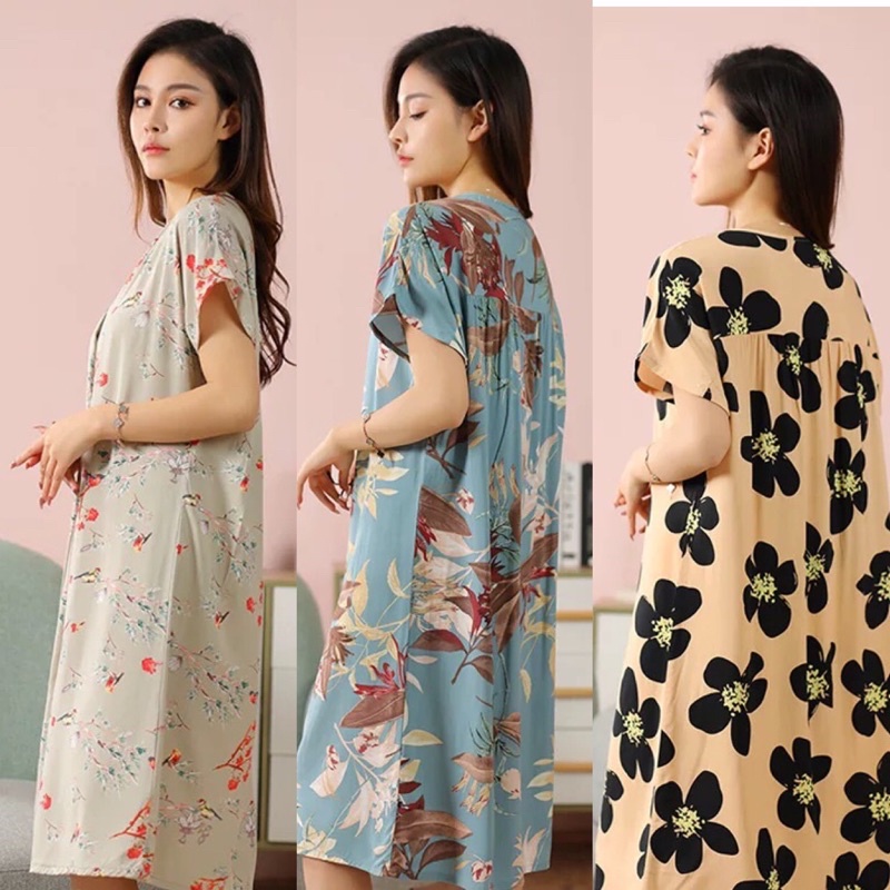 Váy lanh, váy ngủ lanh lụa freesize rộng, cực nhẹ mát