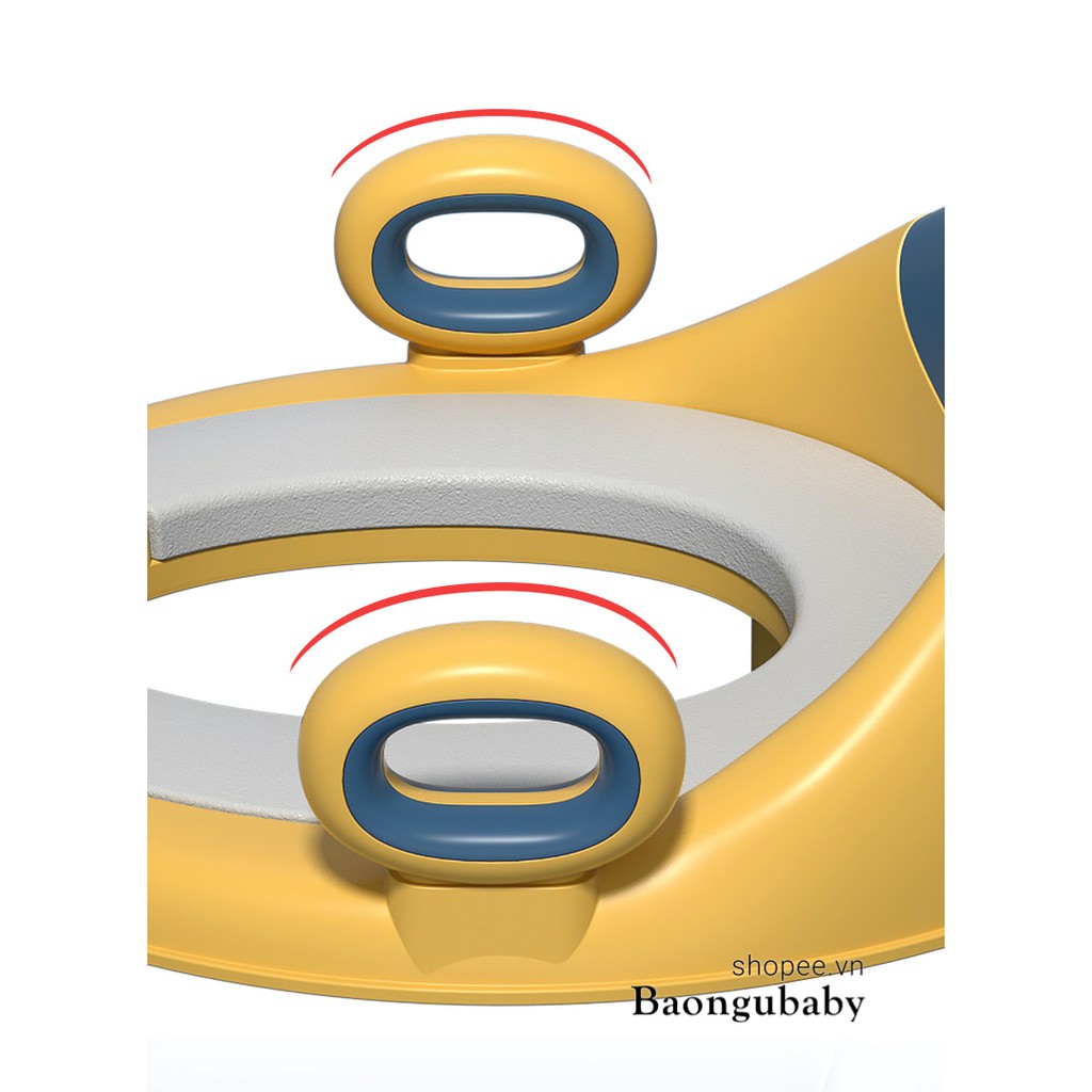 Nắp ngồi thu nhỏ bồn cầu cho trẻ Hàn Quốc/ Bệ lót hình ếch cao cấp thu nhỏ bồn cầu có tay vịn cho bé