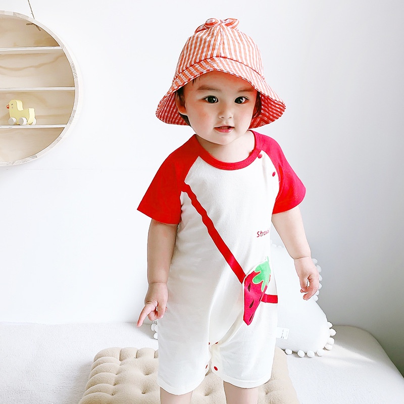 Jumpsuit Bodysuit romper Liền Mảnh Vải cotton In Hình Hoạt Hình Cho Các Bé Từ 0-24 Tháng Tuổi