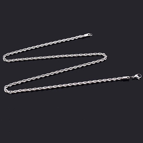 Dây Chuyền Charm Thời Trạng Loại Dây Bạc 925 Xoắn Dành Cho Cả Nam Và Nữ