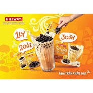 Trà Sữa Hillway 260g kèm trân châu bên trong hàng 5 Ly