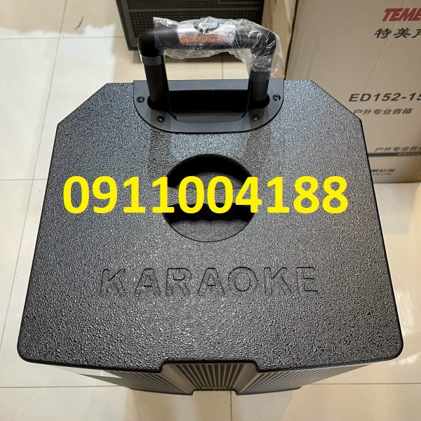 Loa kéo di động Temeisheng ED152-15 ( ĐỜI MỚI ) Loa công suất lớn hát karaoke ngoài trời + Tặng 2 micro lọc âm giảm hú