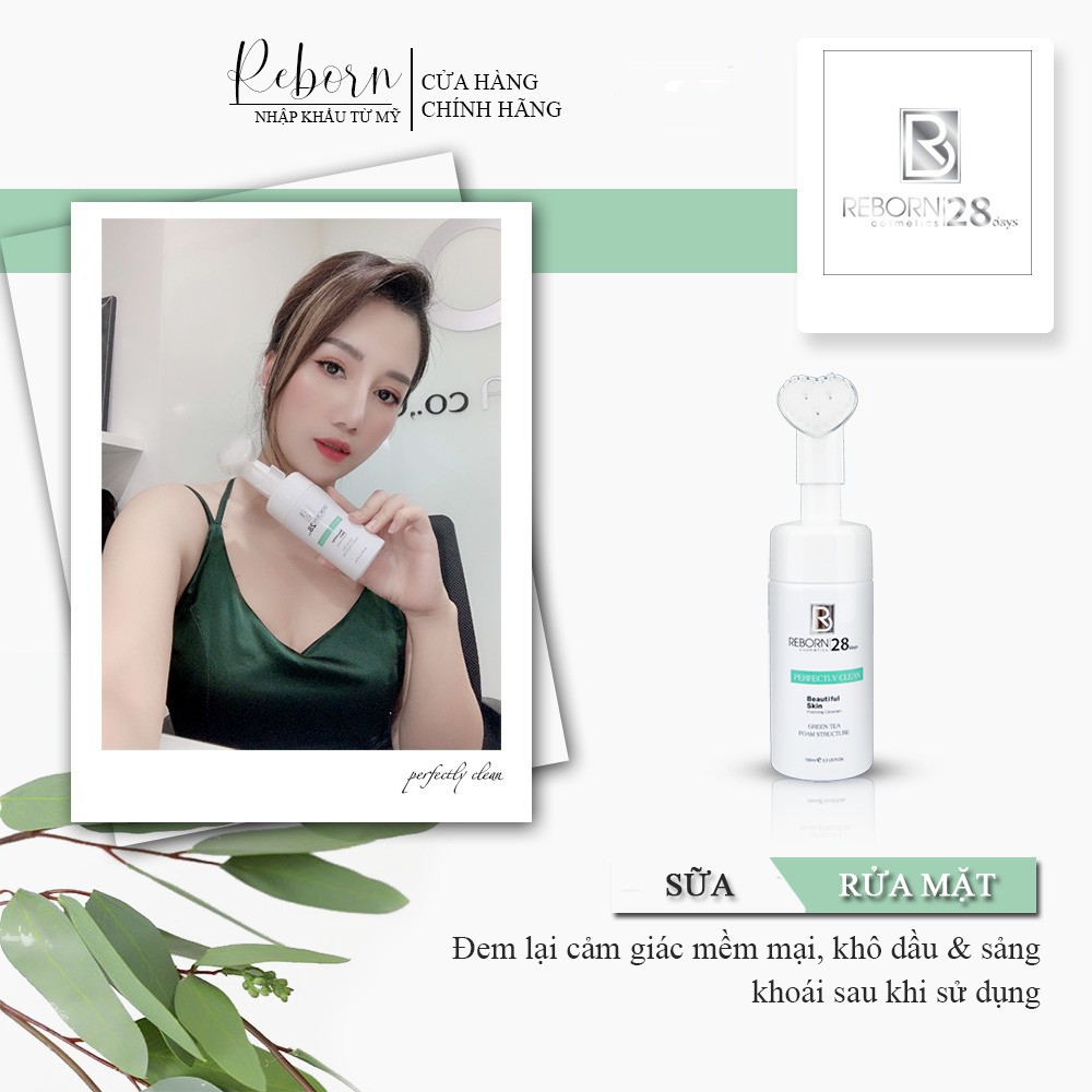 Sữa rửa mặt trà xanh Reborn – Mỹ