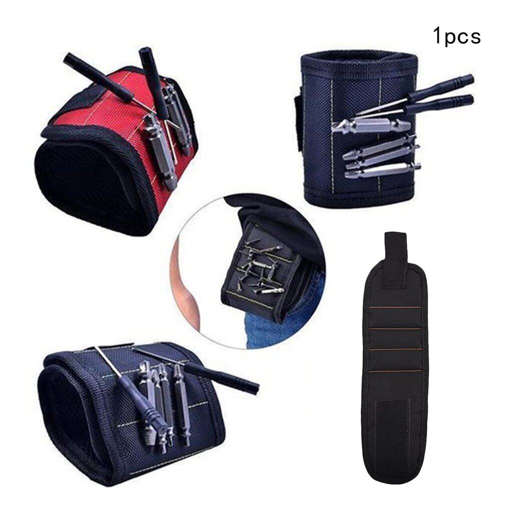 Dây Đeo Cổ Tay Công Cụ Từ Tính, Dây Đeo Cổ Tay Có Thể Điều Chỉnh, Với Nam Châm Mạnh Mẽ, Để Sửa Ốc Vít/Đinh/Bu Lông/Máy K