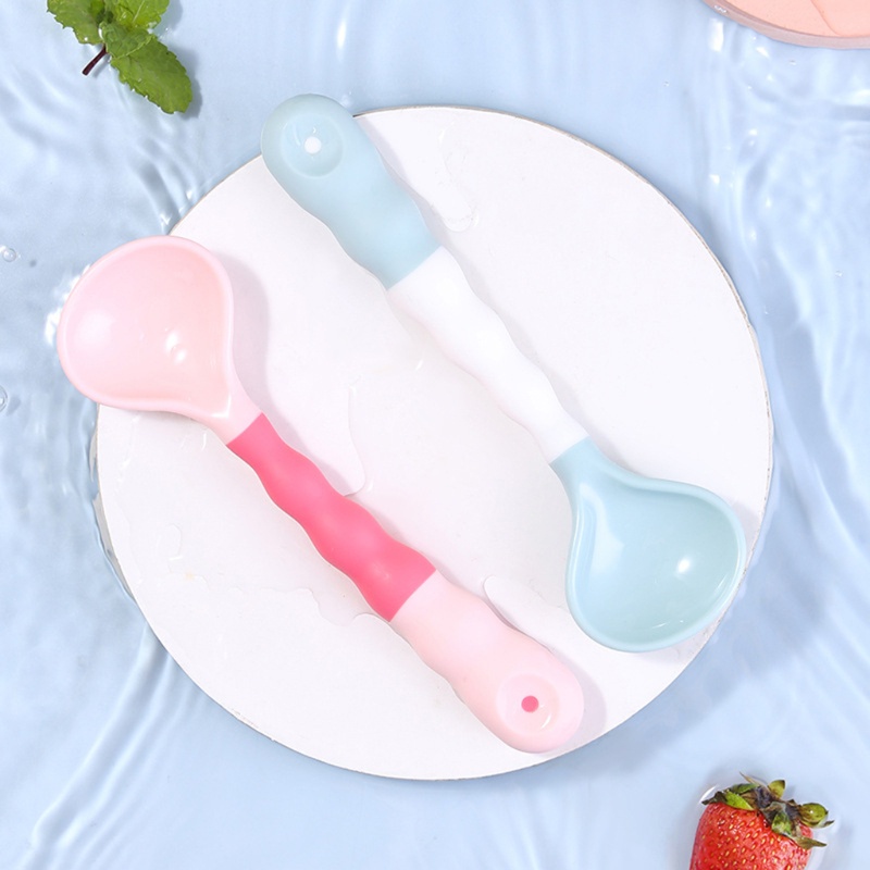 Muỗng Tập Ăn Silicone Uốn Cong Không BPA Cho Bé Sơ Sinh