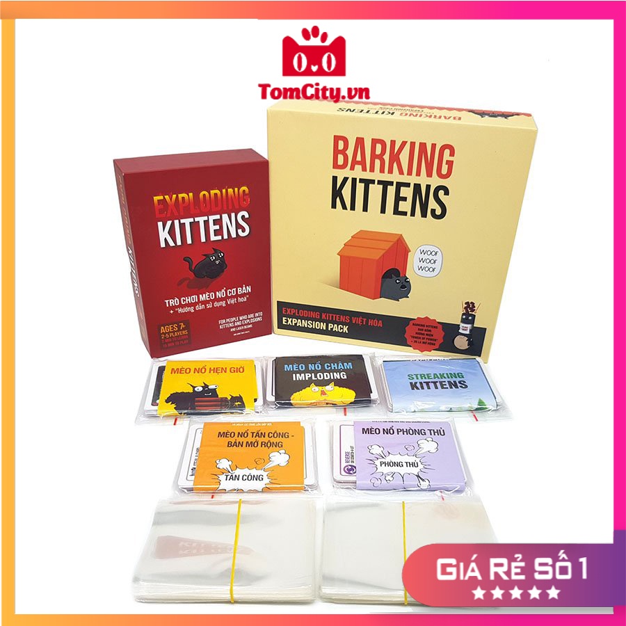 Combo mèo nổ Exploding Kittens + 5 bản mở rộng bản Đẹp