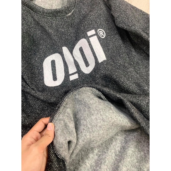 Áo nỉ chữ OIOI lót bông form rộng ảnh chụp thật | BigBuy360 - bigbuy360.vn