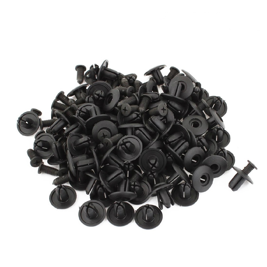 FENDER Set 100 Đinh Tán Nhựa 6Mm 8mm Cố Định Cản Sau Cho Xe Hơi Tiện Dụng