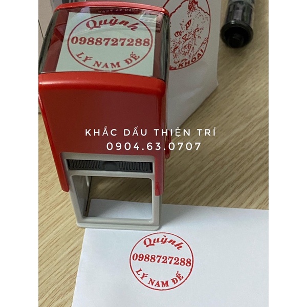 Khắc dấu nhà chùa, Tam bảo, thái thượng lão quân, ngũ hổ , logo,  chữ ký,  bản mệnh, liền mực ,kích thước 3-4cm