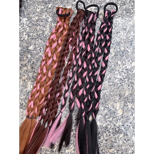 Tóc giả nữ dây cột tóc kèm bính - giá 1 cột gồm 3 rít  ❤️ free ship❤️ hàng cao cấp