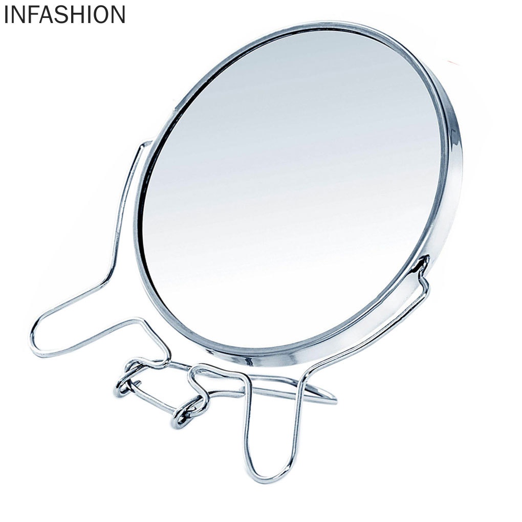 [Hàng mới về] Gương trang điểm hình tròn 4&quot; xoay 360 độ có khung thép không gỉ chuyên dùng