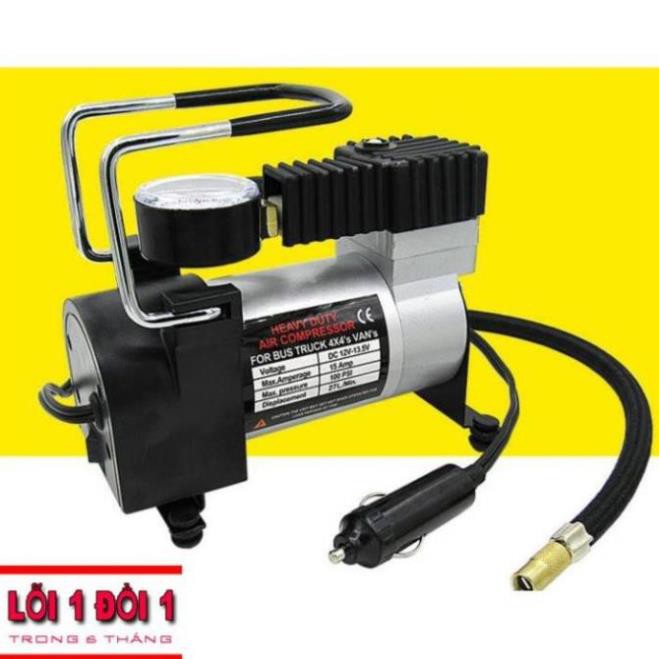 Bơm Hơi Điện Ôtô Xe Máy Mini 12V -220V 150Psi cắm cổng sạc xe hơi