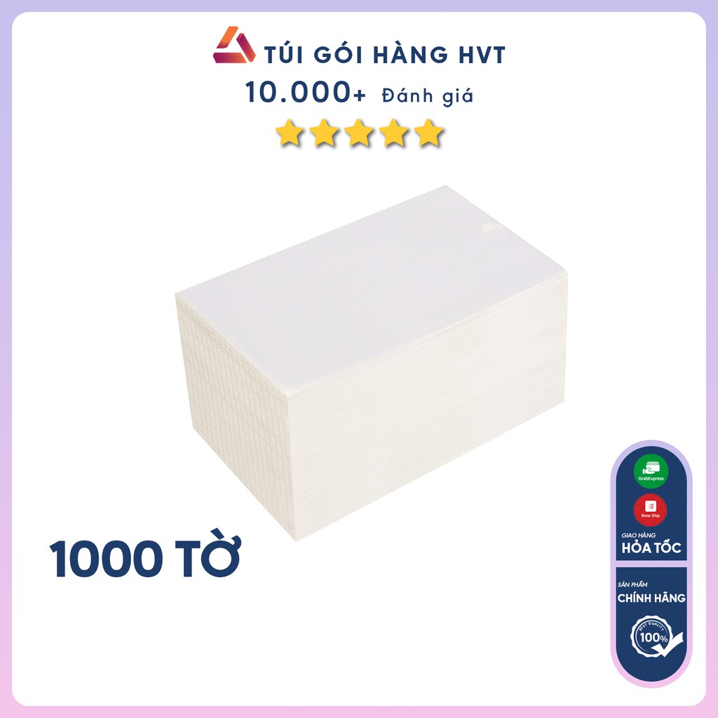 Giấy in nhiệt HVT khổ 150x100mm dạng tệp decal 500 tờ