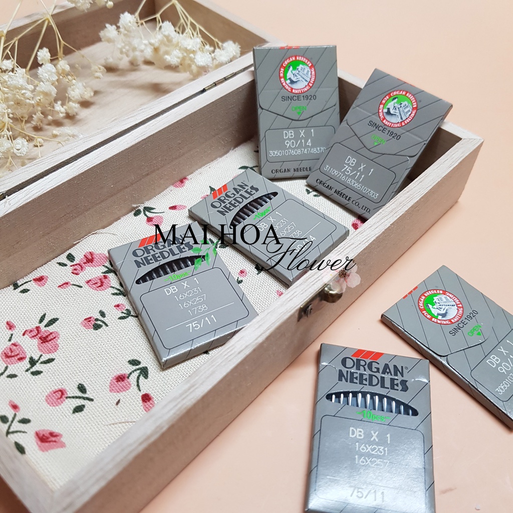 Kim máy may công nghiệp loại kim DB Nhật Organ chất lượng cao, hàng chuẩn xịn loại 1, maihoaflower