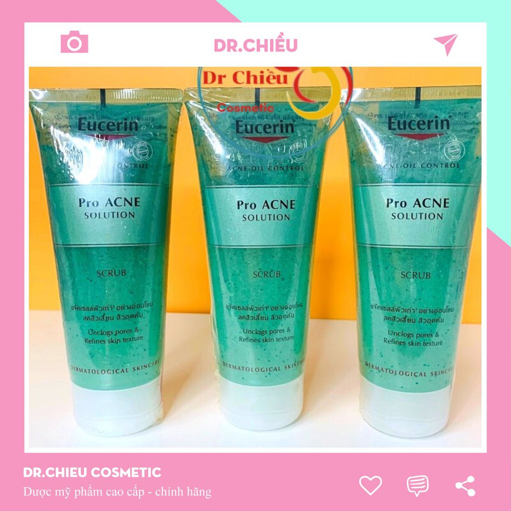 Tẩy Da Chết ⚜️CHÍNH HÃNG⚜️ Tẩy Tế Bào Chết EUCERIN PROACNE SOLUTION SCRUB 100ML