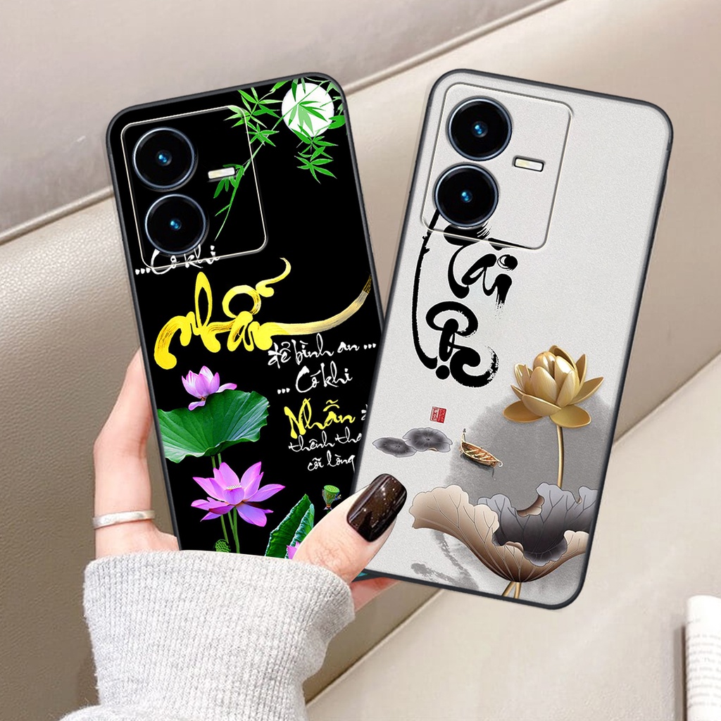 Ốp lưng Vivo Y22S 2022 - BẢO VỆ CAMERA in hình chữ tài chữ lộc, Cha Mẹ, bình an SIÊU ĐẸP
