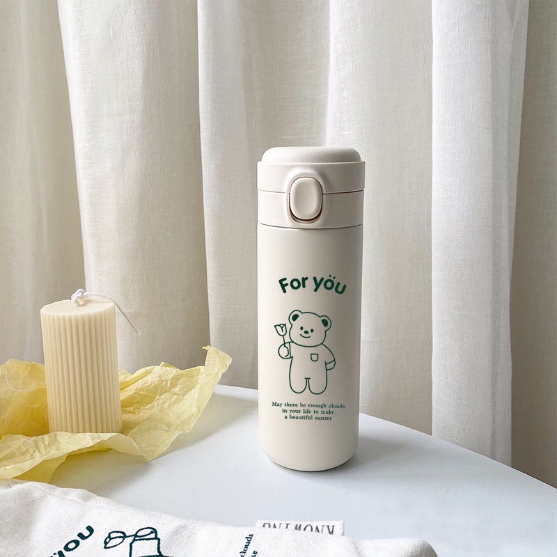 Bình Giữ Nhiệt Bình Đựng Nước Hình Gấu Cute 450ml VTL SHOP
