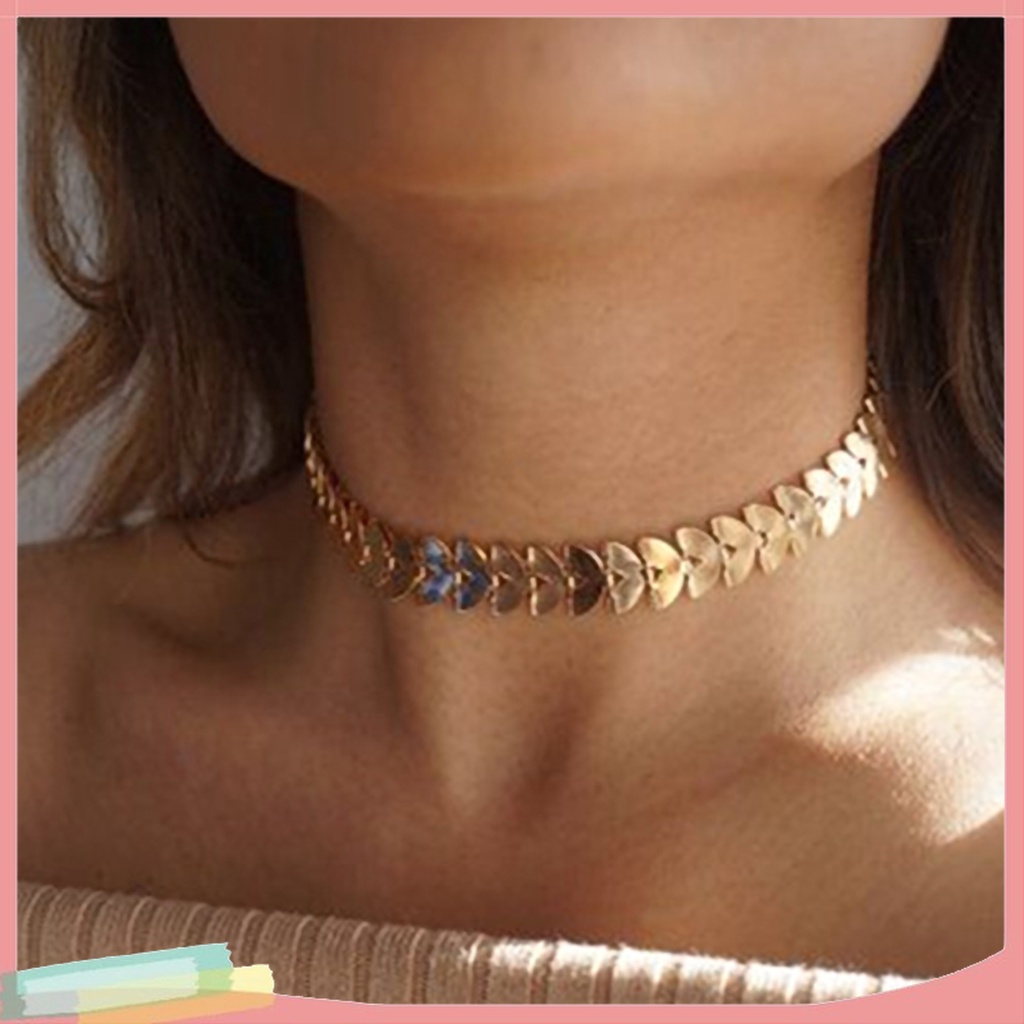 Vòng Cổ Choker Bằng Hợp Kim Họa Tiết Lá Độc Đáo Cá Tính Cho Nữ