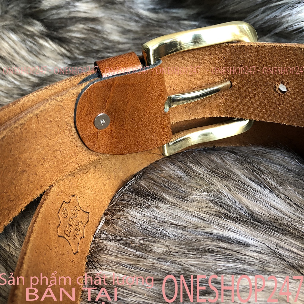 Thắt lưng nam 100% da bò thật, Dây nịt nam nguyên sợi hắc chắn bền đẹp A71TL