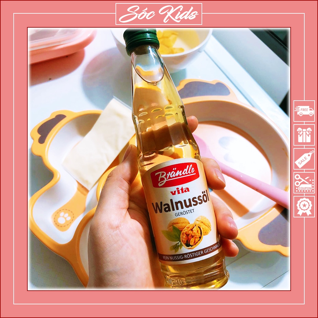 Dầu Óc Chó Brandle Vita Walnussol Cho Bé Ăn Dặm  - CHUẨN ĐỨC | DATE 2022 | MẪU MỚI | 100ml | SÓC KIDS