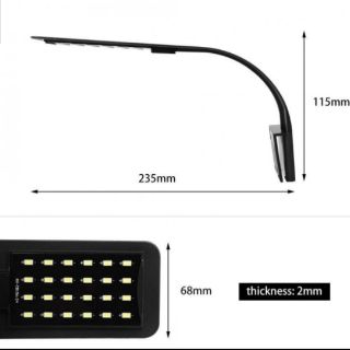 Đèn LED Bể Cá Siêu Mỏng (23cm) Đen