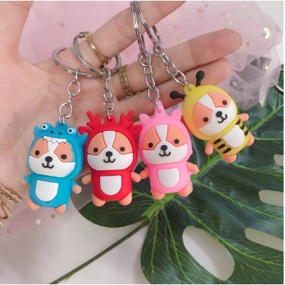 Sỉ 100 Móc khóa nhựa dẻo siêu bền, siêu cute