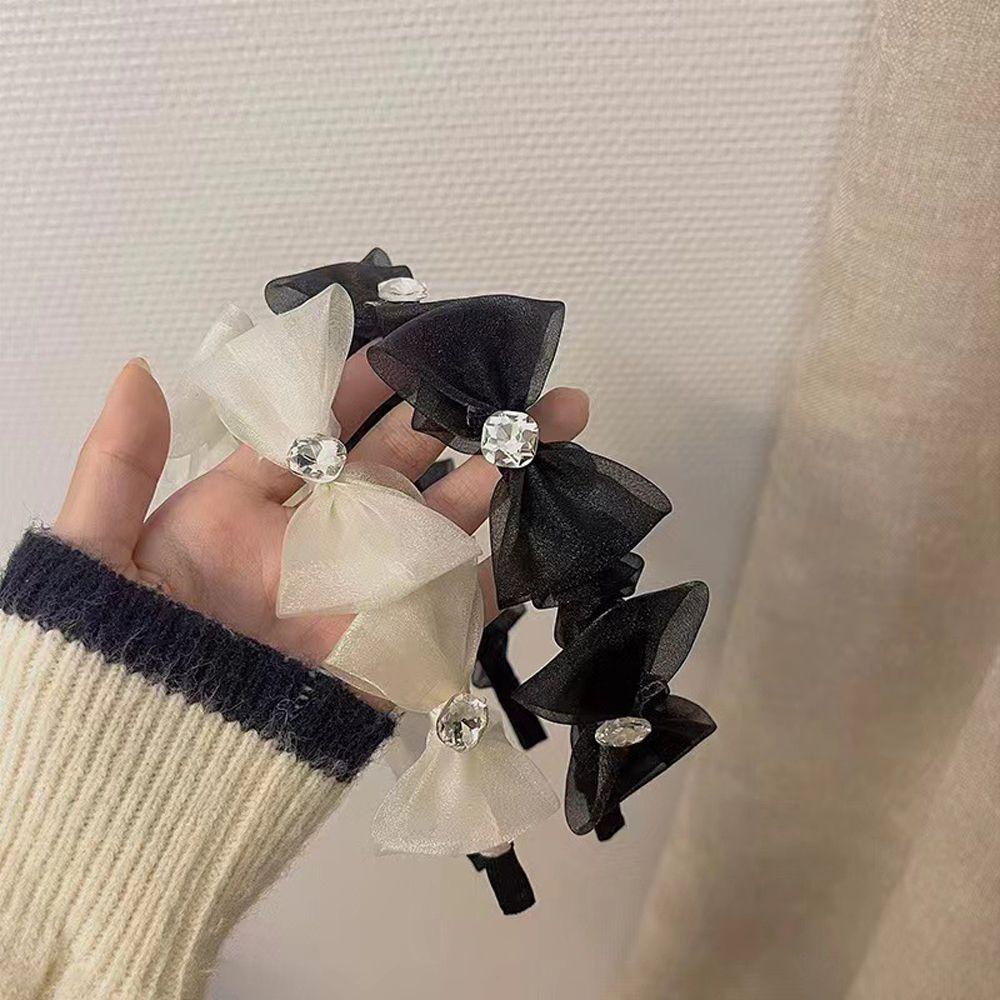 Băng Đô Cài Tóc Phối Lưới Màu Ngà Phong Cách Pháp Cổ Điển Thời Trang Cho Nữ|Băng Đô Cài Tóc Phong Cách Retro Thời Trang