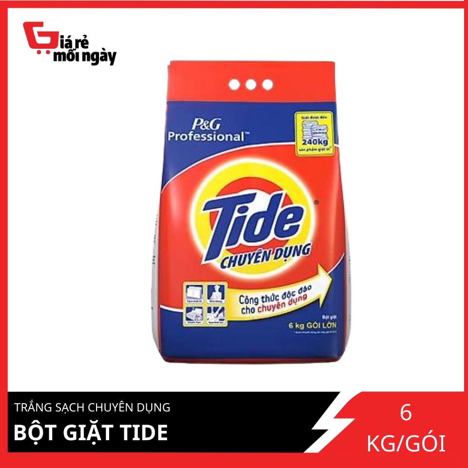 Bột Giặt Tide Trắng Sạch Chuyên Dụng (6kg)
