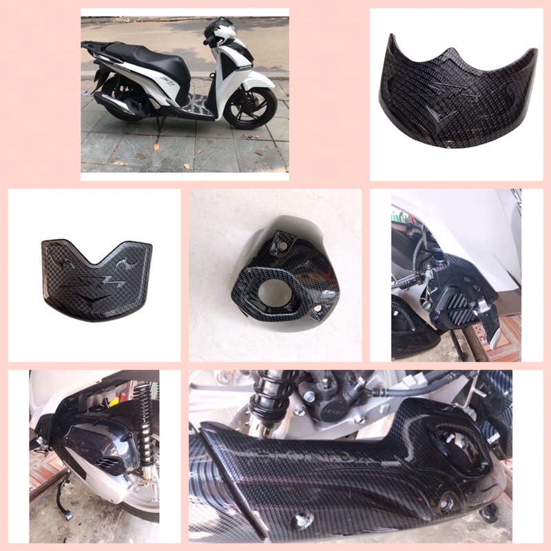 Bộ trang trí sh 2019-2017 cacbon đầy đủ(7 món)