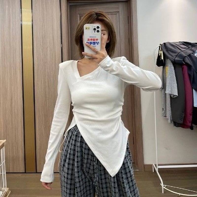 Áo thun tay dài thiết kế mới có Size lớn thời trang mùa thu dành cho nữ