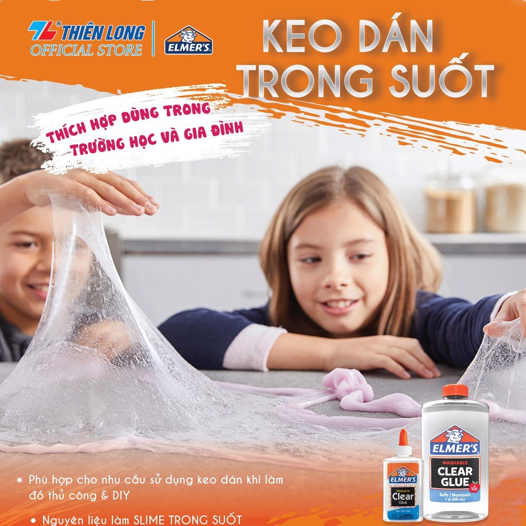 Keo Washable Clear Glue Elmer's trong suốt 946 gram