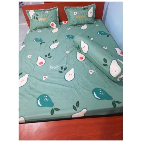 bộ gra boly vải cotton 4 món