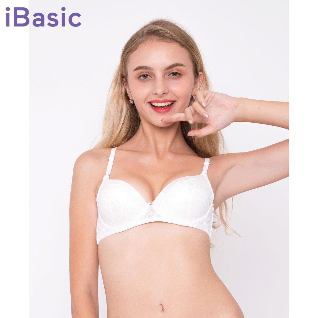 Áo ngực T-shirt phối ren mút mỏng iBasic BRAW049