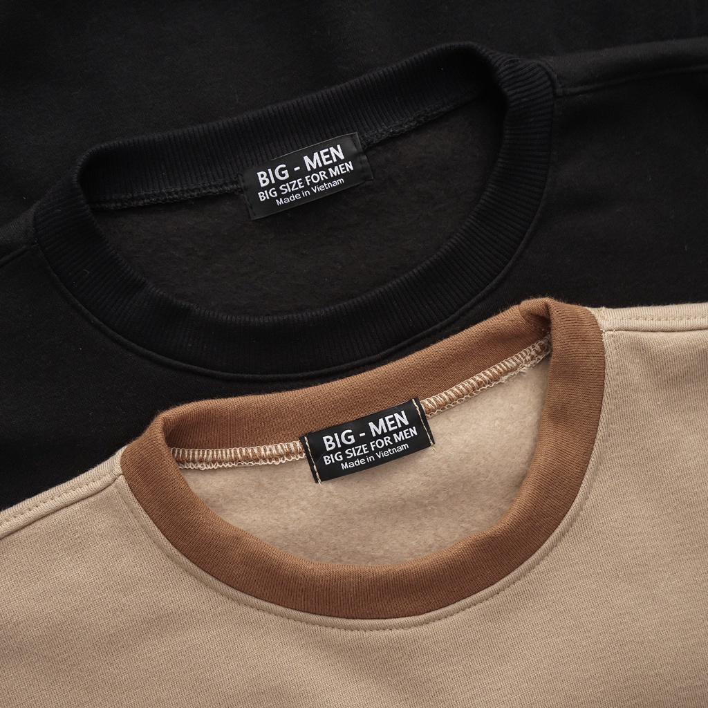 Bigsize - Áo sweater big size 85-130kg màu trơn thời trang